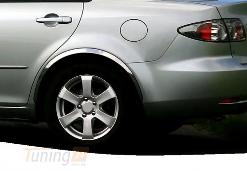 Carmos Хром накладки на арки для Mazda 6 Sedan 2003-2008 из нержавейки 4шт - Картинка 3