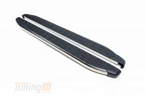 Omsa Боковые пороги площадки из алюминия BlackLine для Fiat 500X 2014+ - Картинка 2