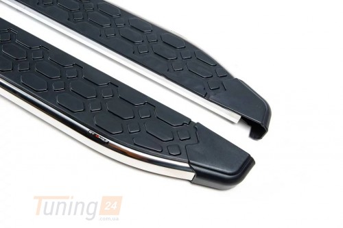 Omsa Боковые пороги площадки из алюминия BlackLine для Fiat 500X 2014+ - Картинка 3