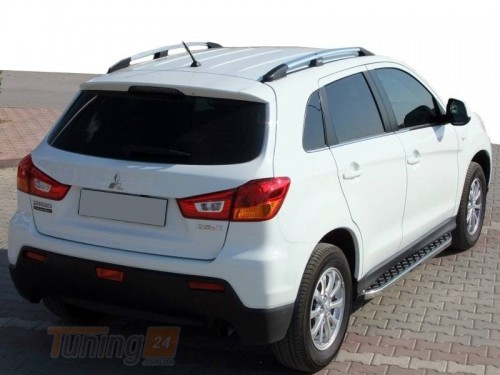 Omsa Боковые пороги площадки из алюминия BlackLine для Mitsubishi ASX 2010-2012 - Картинка 1