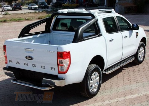 Omsa Бічні пороги майданчика з алюмінію BlackLine для Ford Ranger 2011-2015 - Зображення 1