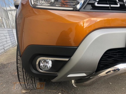 Omsa Хром накладки на противотуманки для Dacia Duster 2018+ из нержавейки 2шт - Картинка 1