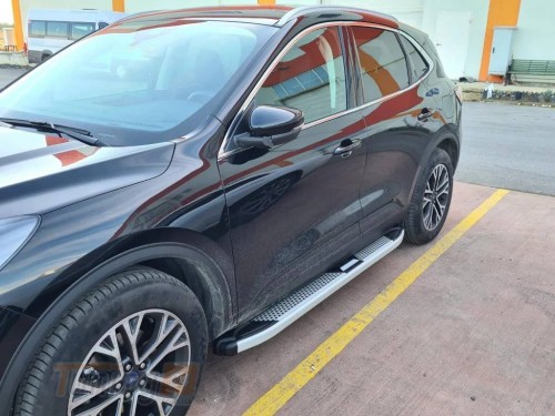 Erkul Боковые пороги площадки из алюминия Mevsim Grey для Ford Kuga 2019+ - Картинка 1