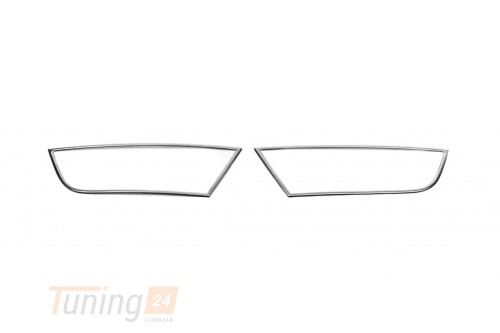 Omsa Хром накладки на противотуманки для Skoda Octavia A7 2013-2019 из нержавейки 2шт - Картинка 2