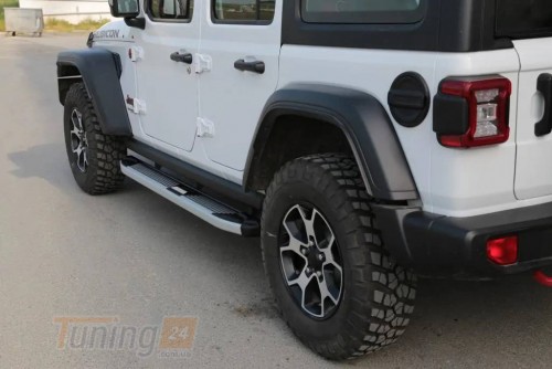 Erkul Боковые пороги площадки из алюминия Mevsim Grey для Jeep Wrangler (JL) 2018+ - Картинка 1