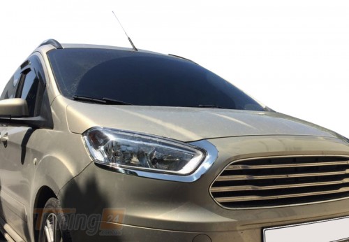 Omsa Хром накладки на фары для Ford Courier 2014+ из нержавейки 2шт - Картинка 1