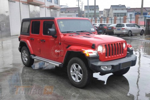 Cixtai Боковые пороги Silver для Jeep Wrangler (JK) 2007-2018 - Картинка 2