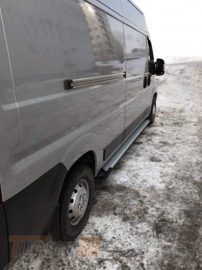 Erkul Боковые пороги площадки из алюминия Allmond Grey для Fiat Ducato 2006-2014 - Картинка 1