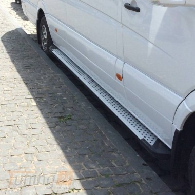 Erkul Бічні пороги майданчика з алюмінію Allmond Grey для Volkswagen Crafter 2006-2016 - Зображення 1