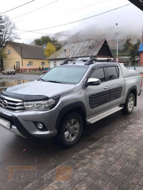 Erkul Рейлинги на крышу Shark Хром с поперечинами для Toyota Hilux 2015-2019 - Картинка 3