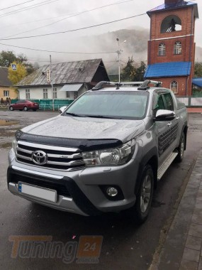 Erkul Рейлинги на крышу Shark Хром с поперечинами для Toyota Hilux 2015-2019 - Картинка 4