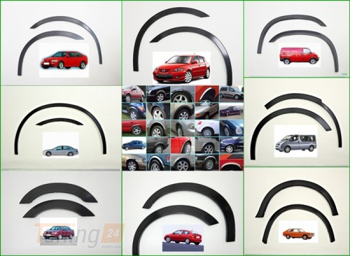 Max chrome Накладки на арки для Fiat Punto Grande 2006-2018 из нержавейки 4шт Черные - Картинка 2