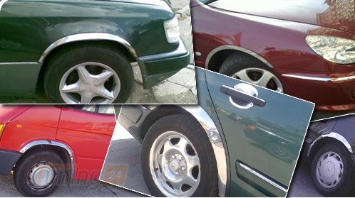 Max chrome Хром накладки на арки для Kia Carens 1999-2006 из нержавейки 4шт - Картинка 4