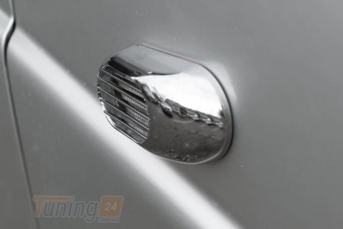 Carmos Хром решетка на повторители поворота для Chevrolet Captiva 2011-2013 из ABS-пластика Овал 2шт - Картинка 3