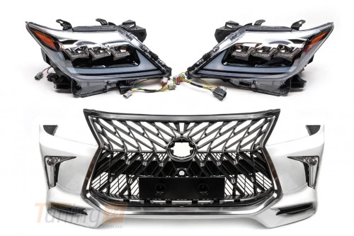 DD-T24 Комплект мини-рестайлинга TRD Sport (бампер, фары) на Lexus LX 450D 2012-2015 - Картинка 4