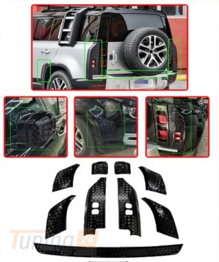 DD-T24 Комплект накладок по кузову на Land Rover Defender 2019+ - Картинка 1
