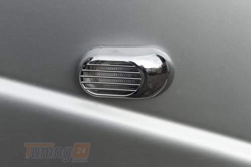 Carmos Хром решетка на повторители поворота для Fiat Doblo III nuovo 2015-2021 из ABS-пластика Овал 2шт - Картинка 2
