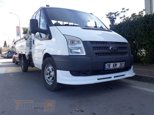 DD-T24 Нижняя накладка на передний бампер (узкая, под покраску) на Ford Transit 2006-2014 - Картинка 1