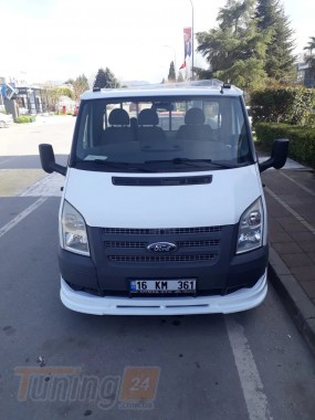 DD-T24 Нижняя накладка на передний бампер (узкая, под покраску) на Ford Transit 2006-2014 - Картинка 2