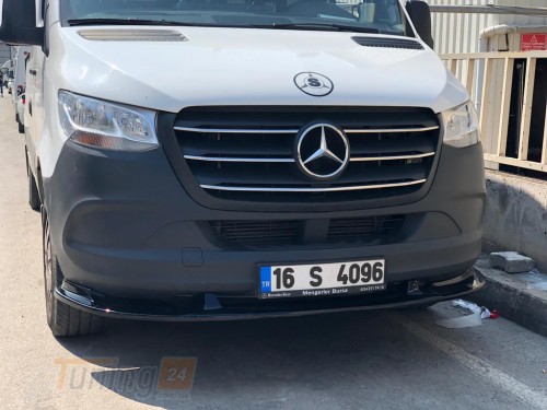 DD-T24 Нижняя накладка на передний бампер ( под покраску) на Mercedes-benz Sprinter W907-910 2018+ - Картинка 1