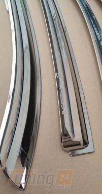 Safe Вітровики с хромом Chrome Door Visor на Daewoo Matiz 1998-2016 - Зображення 4