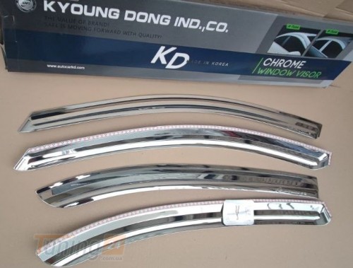 Safe Ветровики с хромом Chrome Door Visor на SsangYong Actyon 2005-2010 - Картинка 3