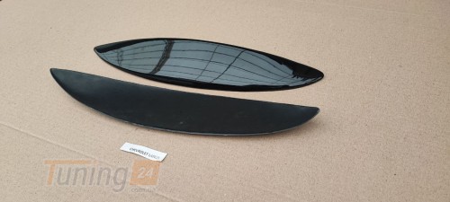 Fly Реснички на фары (2 шт, ABS, Черный глянец) на Daewoo Lanos Седан "Широкие" - Картинка 2