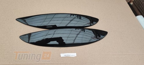 Fly Реснички на фары (2 шт, ABS, Черный глянец) на Daewoo Lanos Седан "Широкие" - Картинка 3