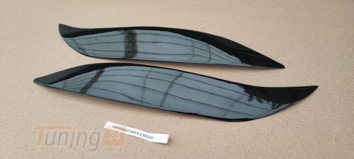 Fly Реснички на фары (2 шт, ABS, Черный глянец) на ЗАЗ VIDA Седан - Картинка 1