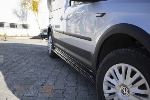 DD-T24 Накладки на боковые пороги EuroCap (черные) на Volkswagen Caddy 3 2010-2015 - Картинка 3