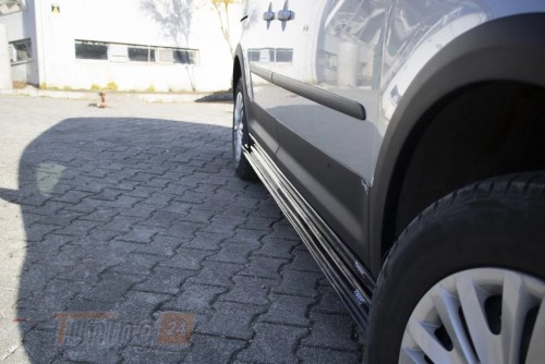 DD-T24 Накладки на боковые пороги EuroCap (черные) на Volkswagen Caddy 3 2010-2015 - Картинка 5