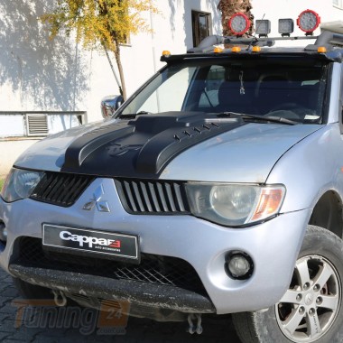 DD-T24 Накладка на капот V3 (ABS) на Mitsubishi L200 4 2006-2012 - Картинка 1