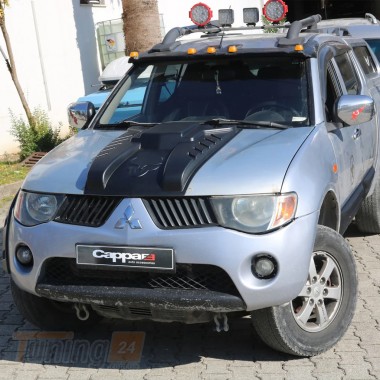 DD-T24 Накладка капота V3 (ABS) на Mitsubishi L200 4 2012-2015 рр. - Зображення 3