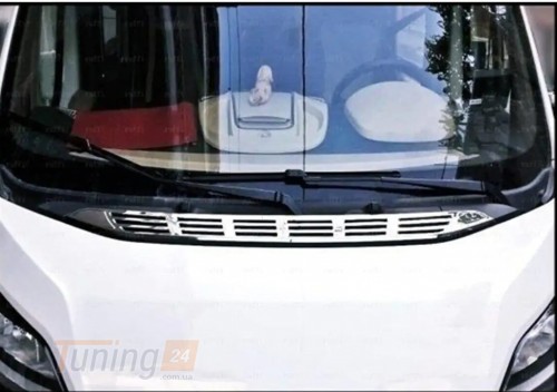 Carmos Хром накладка на воздухоотвод капота для Peugeot Boxer 2014+ из нержавейки - Картинка 1