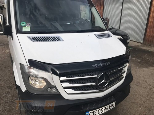 Carmos Хром накладки на воздухозаборник капота для Mercedes Sprinter 2006-2013 пластик 2шт - Картинка 4