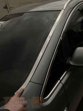 Carmos Хром молдинги лобового стекла для Opel Astra J 2010+ нерж 2шт - Картинка 1