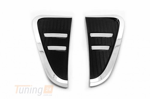 Libao Хром накладки на жабра для BMW X5 F15 2013-2018 с черным из ABS-пластика 2шт - Картинка 1