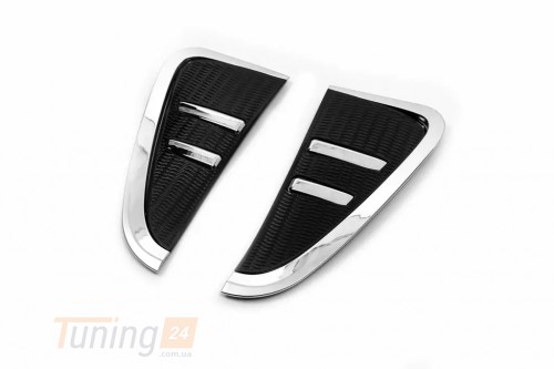 Libao Хром накладки на жабра для BMW X5 F15 2013-2018 с черным из ABS-пластика 2шт - Картинка 2