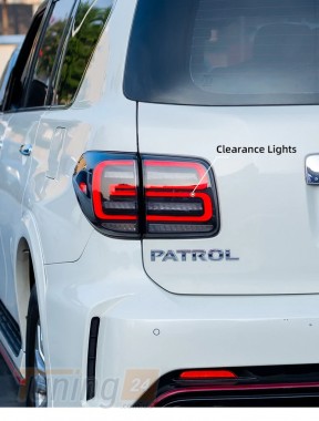 DD-T24 Задние LED фонари (Black-Sequential) на Nissan Patrol Y62 2010-2021 - Картинка 1