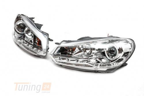 DD-T24 Передние фары Silver (2 шт, LED) на Volkswagen Golf 6 2008-2012 - Картинка 1