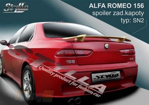 Stylla Спойлер задний на багажник для Alfa Romeo 156 1997-2005 на ножках низкий - Картинка 1