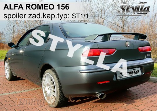 Stylla Спойлер задній на багажник Alfa Romeo 156 1997-2005 на ніжках високий - Зображення 1