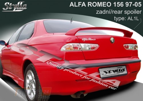 Stylla Спойлер задній на багажник Alfa Romeo 156 1997-2005 - Зображення 1