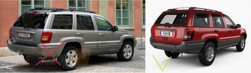 DD-T24 Брызговики Dongmart (4 шт, для комплектации Laredo) для Jeep Grand Cherokee WJ 1999-2004 - Картинка 1