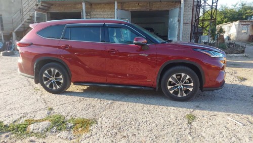 NIKEN Дефлекторы окон с хром полоской Ветровики Niken для Toyota Highlander 2020+ (4шт) - Картинка 4