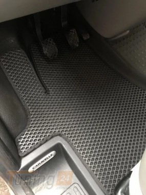 EVA Автомобильные коврики в салон EVA для Volkswagen T5 2010-2015 (черные, передние, для 1+1) - Картинка 1
