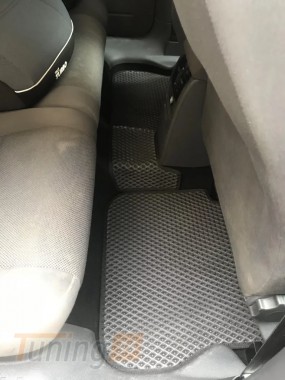 EVA Автомобильные коврики в салон EVA для Volkswagen Caddy 4 2015-2020 черные 5 шт, передние и задние для стандарт, 1 сдвижная дверь - Картинка 3