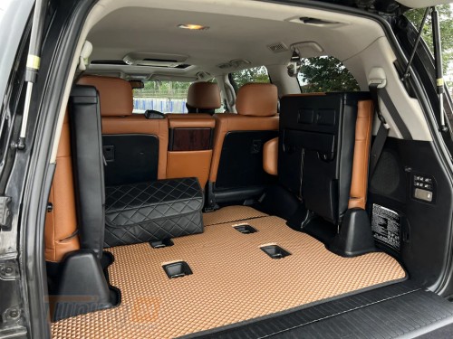 EVA Коврик в багажник EVA V-1 для Lexus LX 450D 2015+ (7 мест, 2шт) кирпичный - Картинка 2