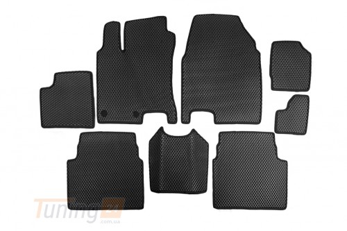 EVA Автомобильные коврики в салон EVA для Nissan Qashqai plus2 (+2) 2010-2014 (3 ряда) чёрные - Картинка 6