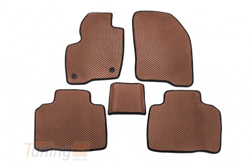 EVA Автомобильные коврики в салон EVA для Ford Edge 2023+ Коричневые - Картинка 1